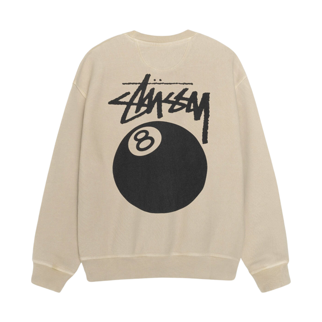 1915022 Stussy 8 Ball Crew Pigment Dyed Khaki