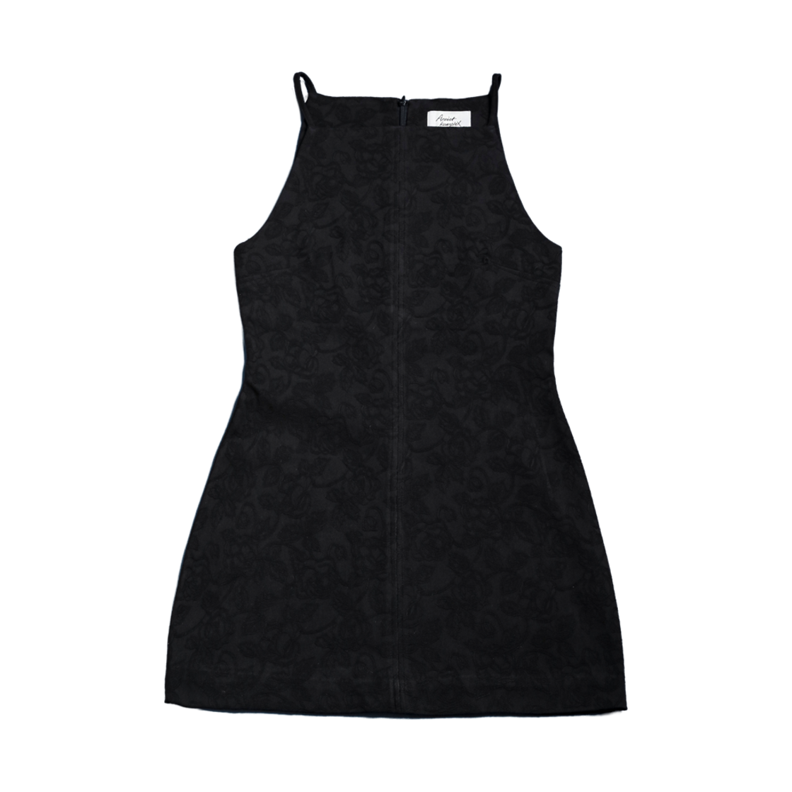 AW25XOP02 Artist Komplex Jacquard Sleeveless Mini Dress Black