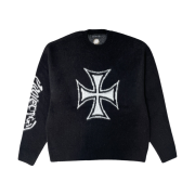 Project G/R Iron Cross Mohair Knit Pullover Black