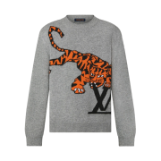 Louis Vuitton Tiger Intarsia Fullover Knit Grey