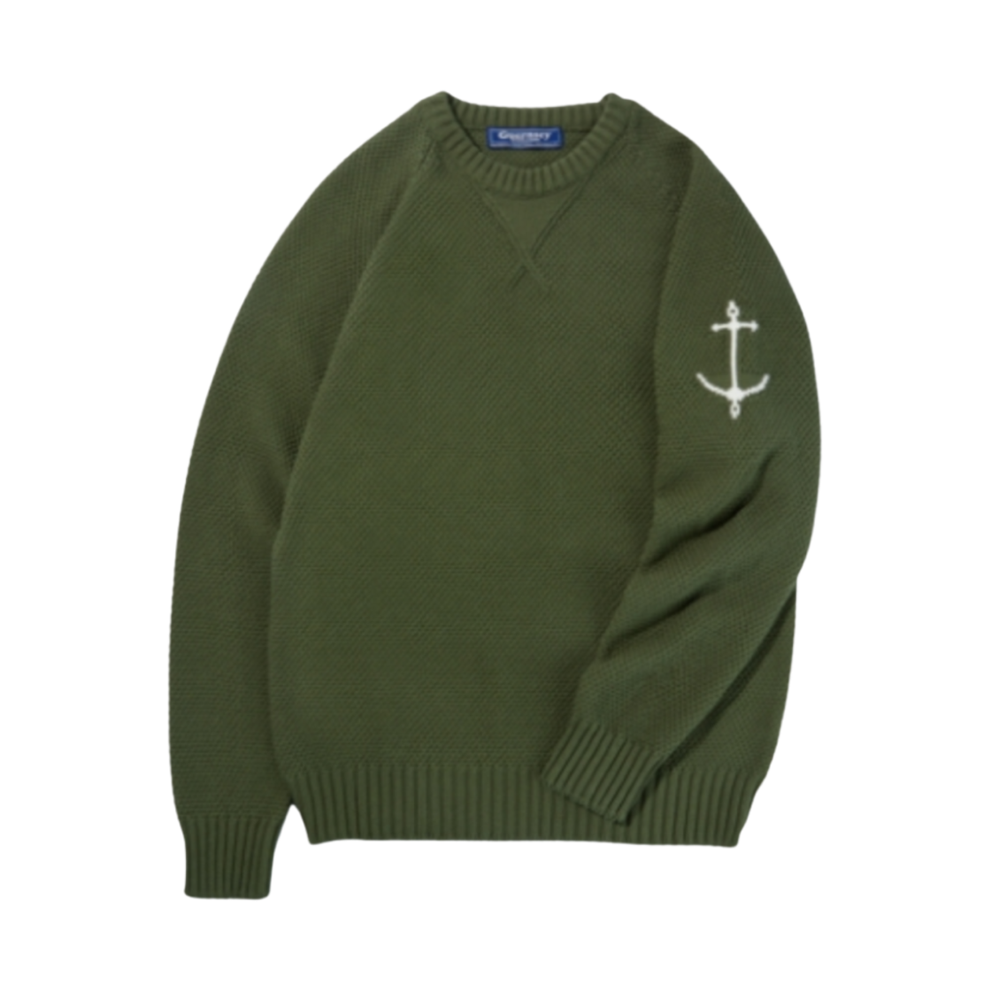 - Guernsey Woollens Raglan Cotton Net Sweater Green