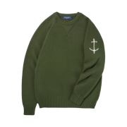 Guernsey Woollens Raglan Cotton Net Sweater Green