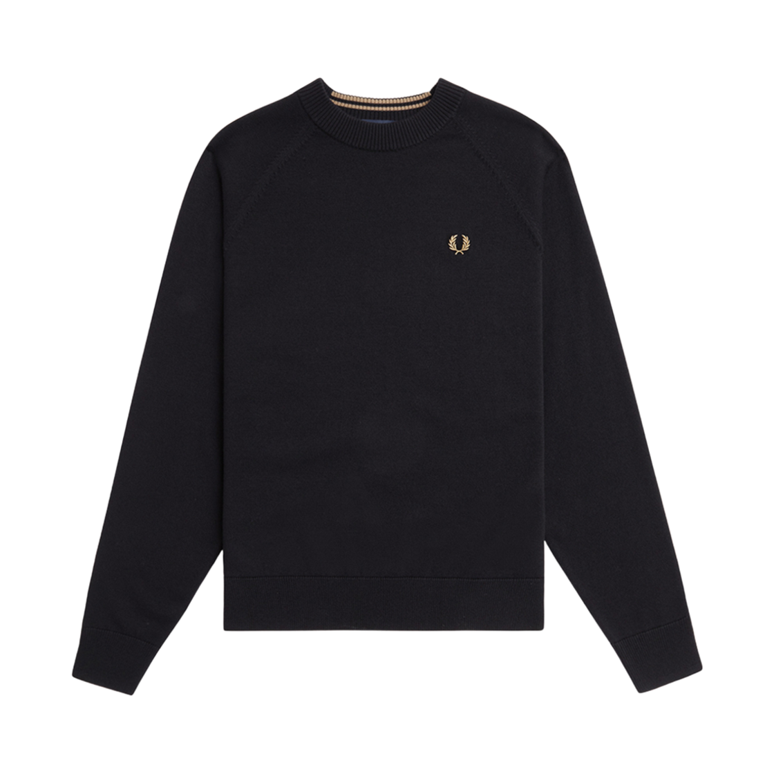 프레드페리 우먼 크루넥 메리노울 니트 블랙