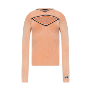 (W) Diesel M-inorca Cut-Out Knit Top Orange