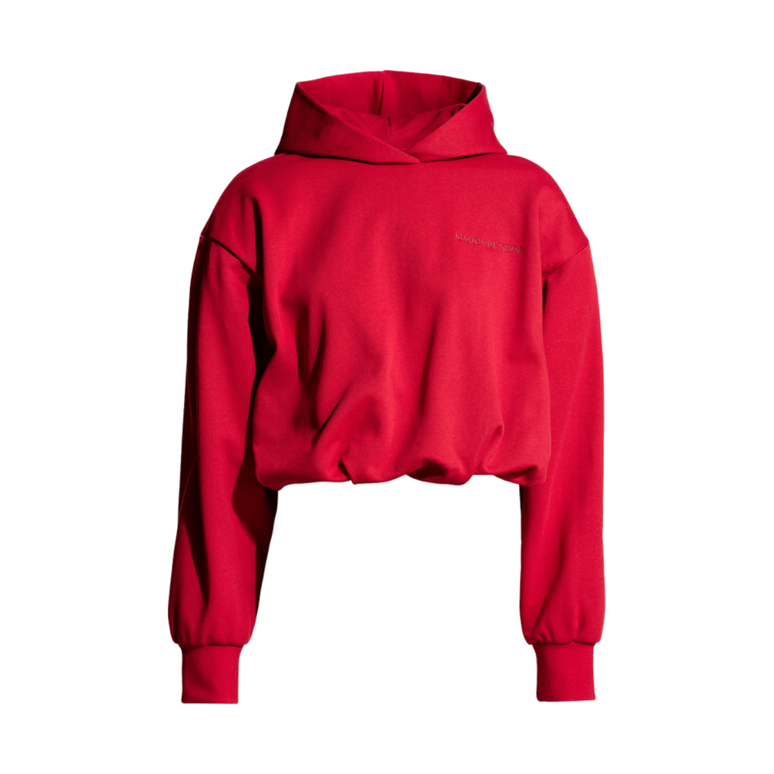 1261914001 (W) H&M x Magda Butrym Design Shoulder Pad Hoodie Red