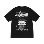 Stussy Old Phone Pigment Dyed T-Shirt Black