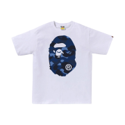 BAPE Color Camo Big Ape Head T-Shirt White Navy