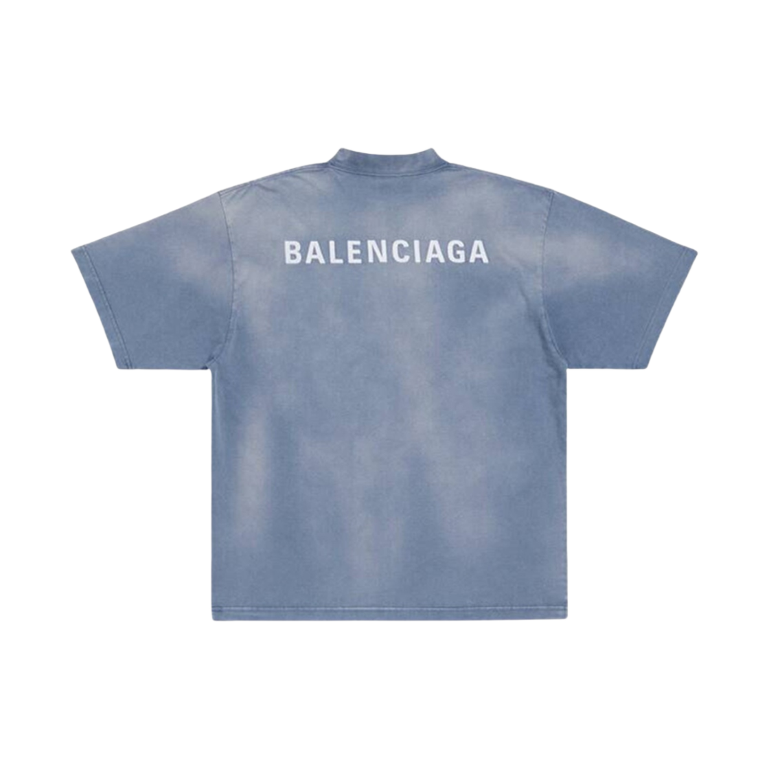 발렌시아가 백 티셔츠 미디움 핏 페이디드 블루(Balenciaga Back T-Shirt Medium Fit Faded Blue) - 2