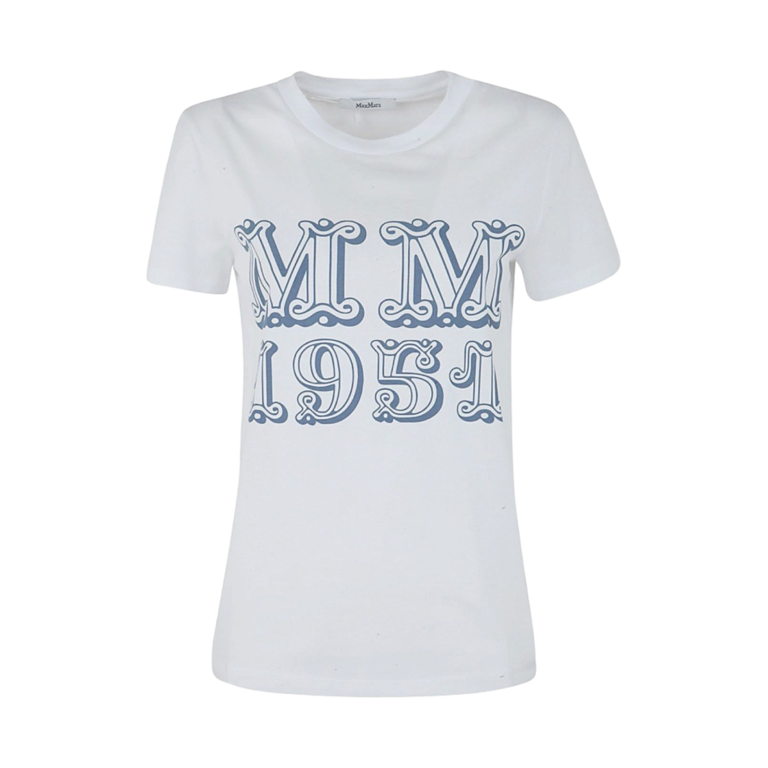 MINICO-037 (W) Max Mara Minico Cotton T-Shirt with Print White