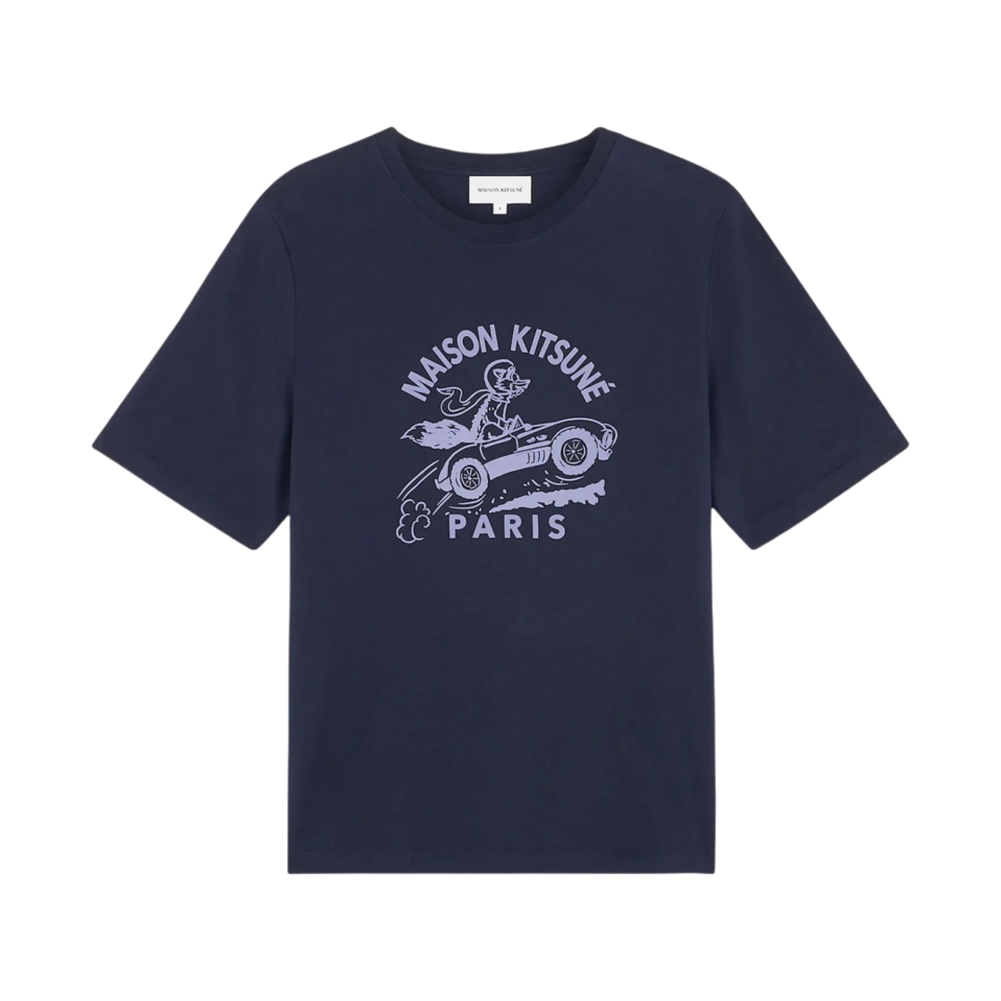 MW00112KJ0008-P476 (W) Maison Kitsune Racing Fox Comfort T-Shirt Ink Blue