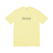 Supreme x Kaws Chalk Logo T-Shirt Pale Yellow - 21SS