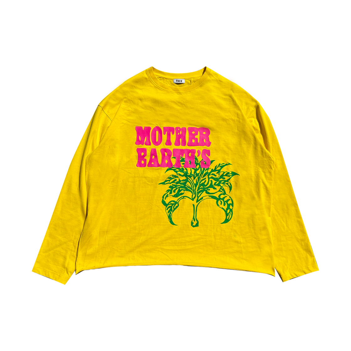 PC24FWLS01YL PACOSPLY Plantasia LS T-Shirt Yellow