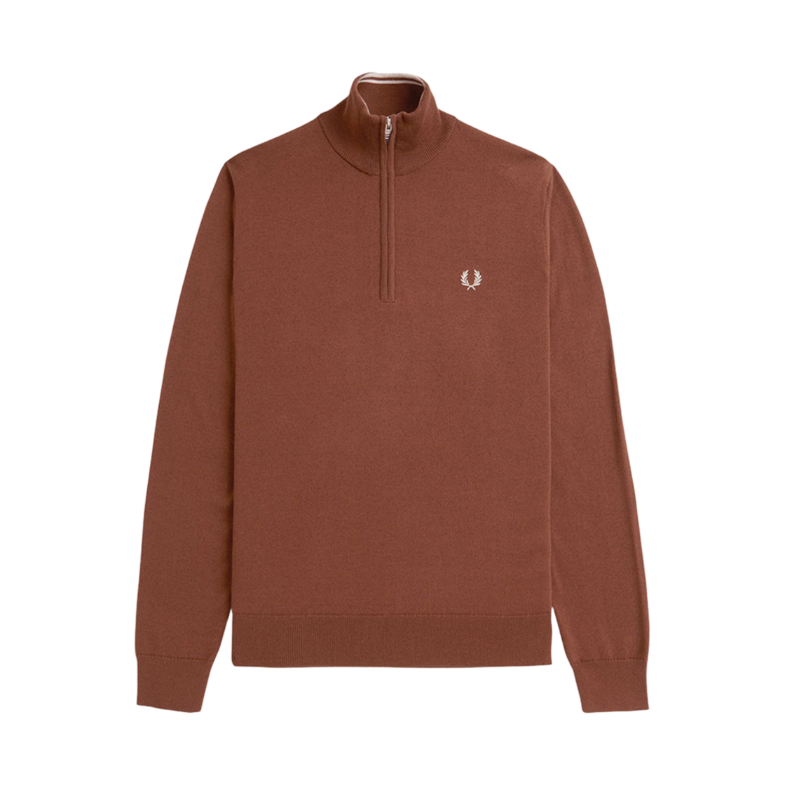 AFPM2437624-S54 Fred Perry Classic Half Zip Knit Whisky Brown