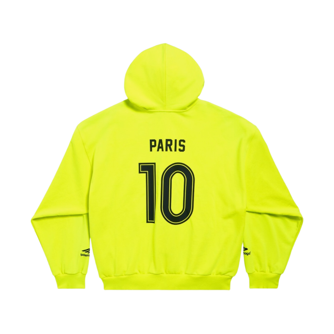 발렌시아가 사커 시리즈 파리 사커 미디움 핏 집업 후드 플루오 옐로우(Balenciaga Soccer Series Paris Soccer Medium Fit Zip-Up Hoodie Fluo Yellow) - 2