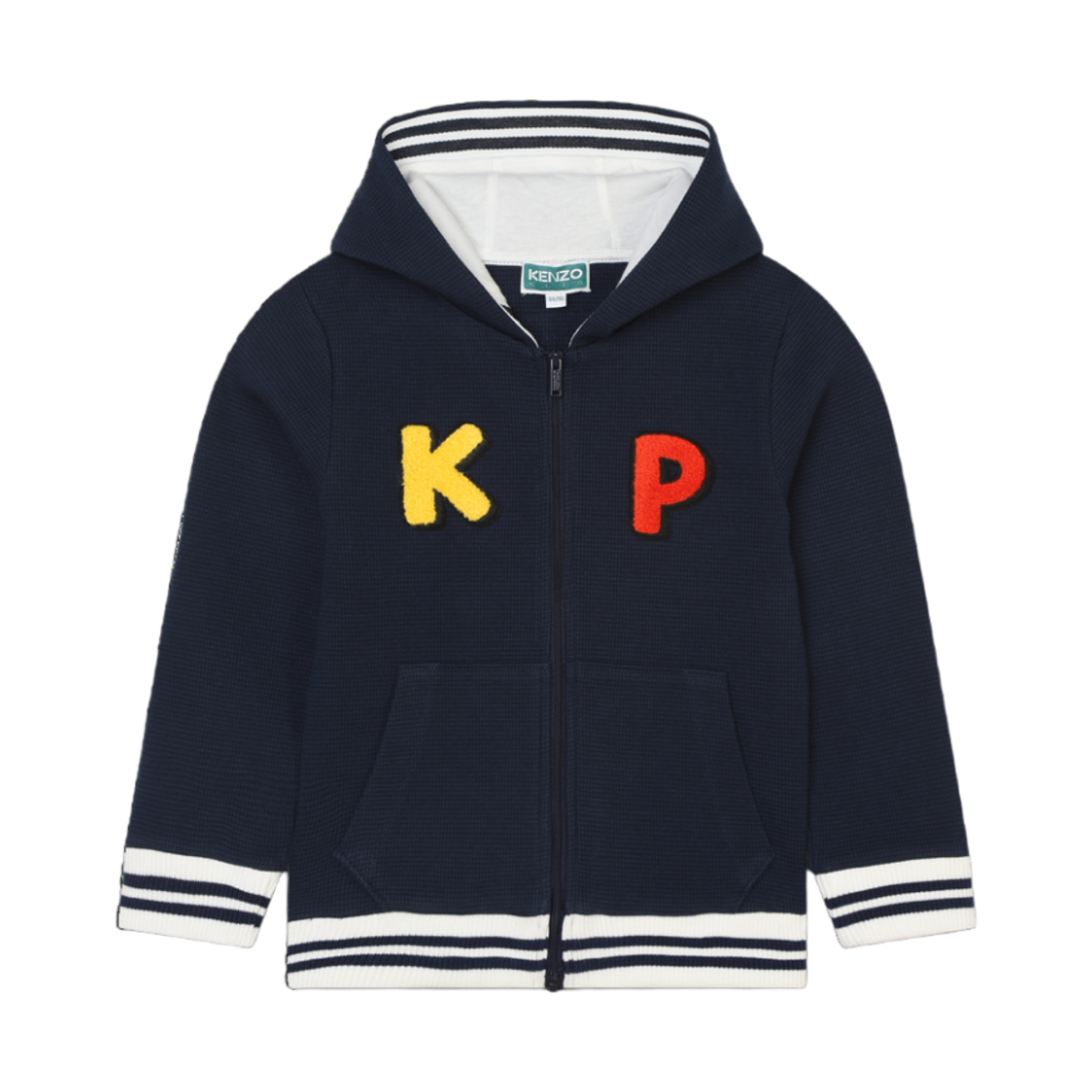 (키즈) 겐조 와플 패브릭 스웨트셔츠 네이비 블루((Kids) Kenzo Waffle Fabric Sweatshirt Navy Blue)