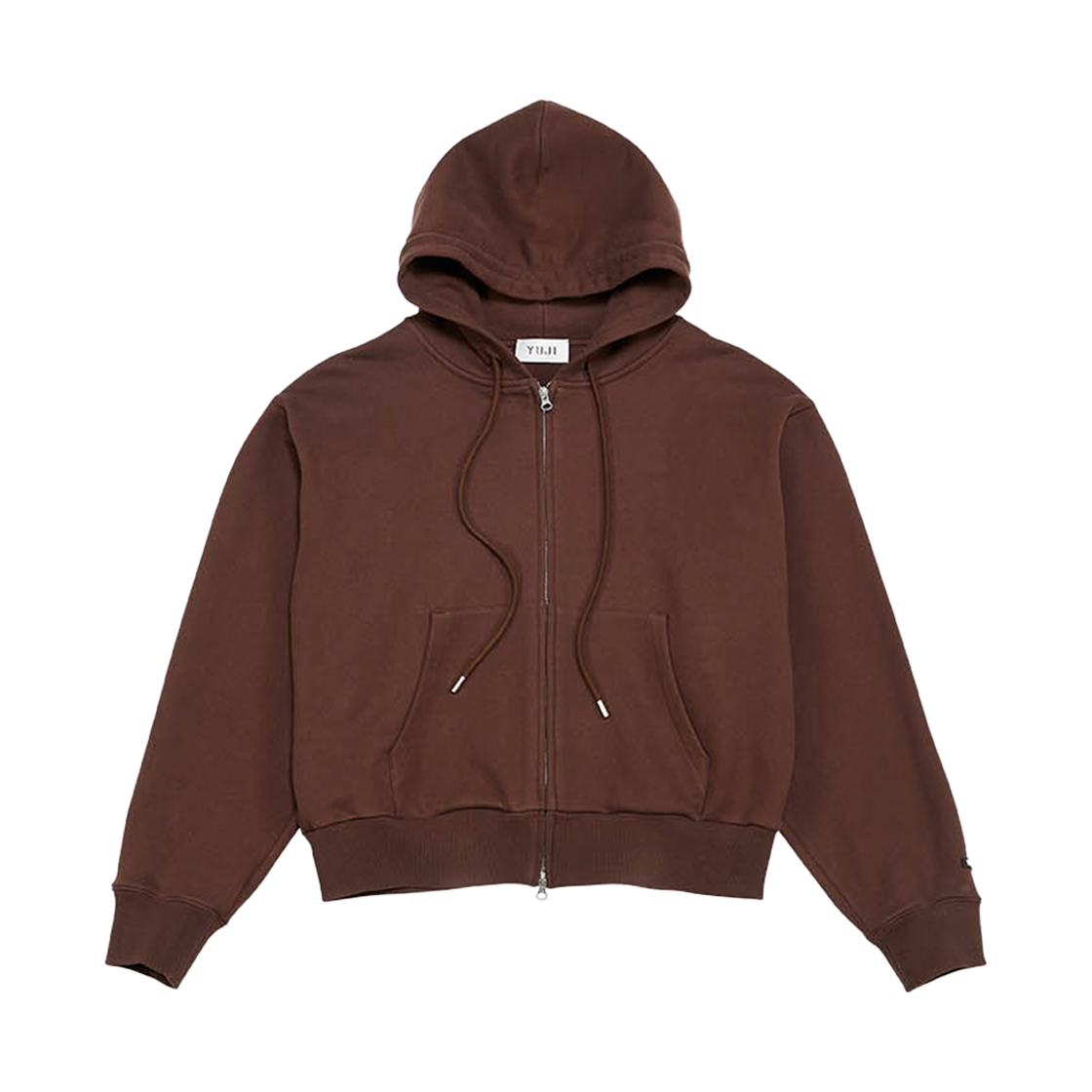 YJ0424_06_copy02 YUJI Ui Hoodie Zip-Up Brown