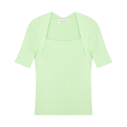 [KREAM 단독] Haveless Women Ella Modal Square Neck Knit Top Lime