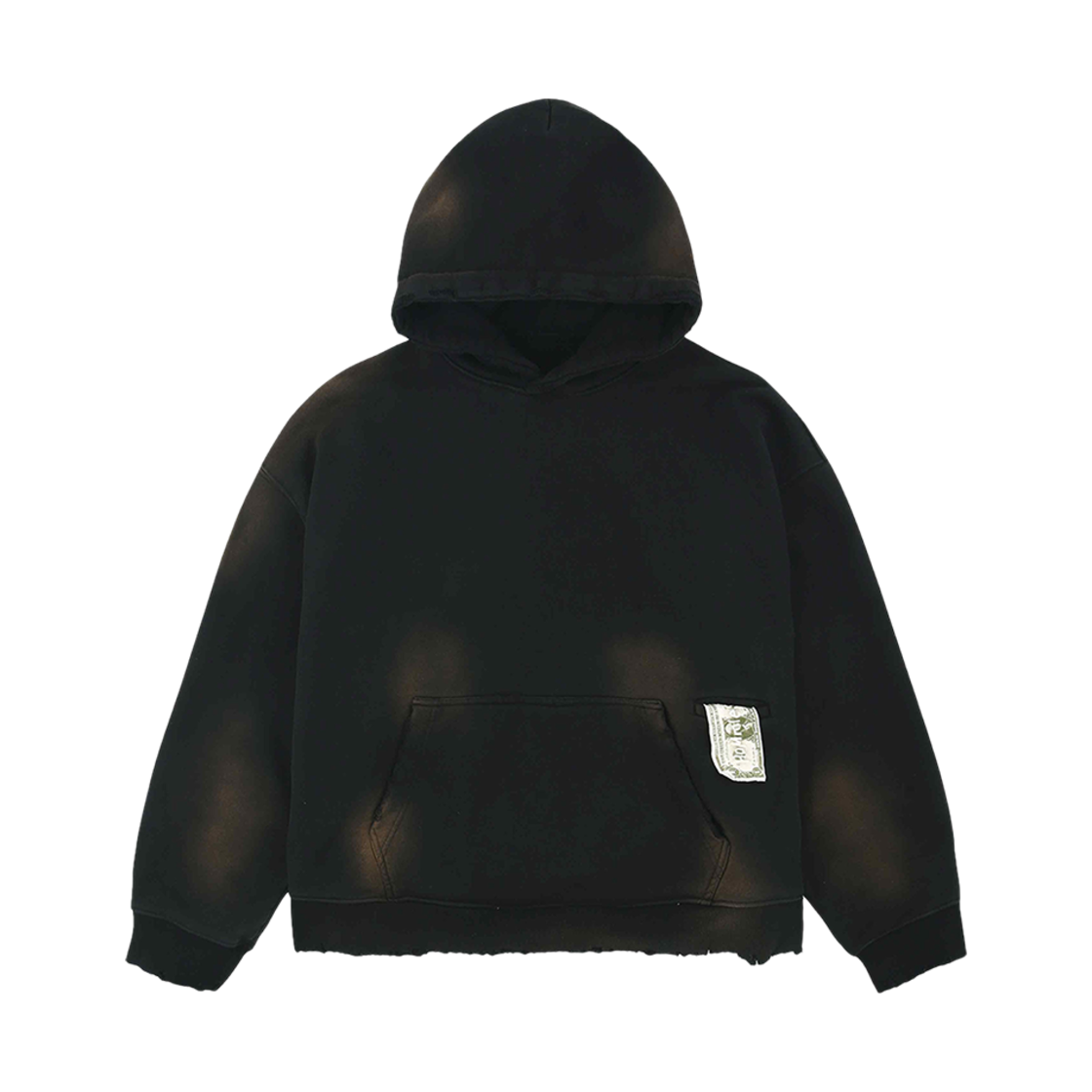 홈리스 빌포켓 헤비 후디 더티 블랙(Hommless Bill Pocket Heavy Hoodie Dirty Black)