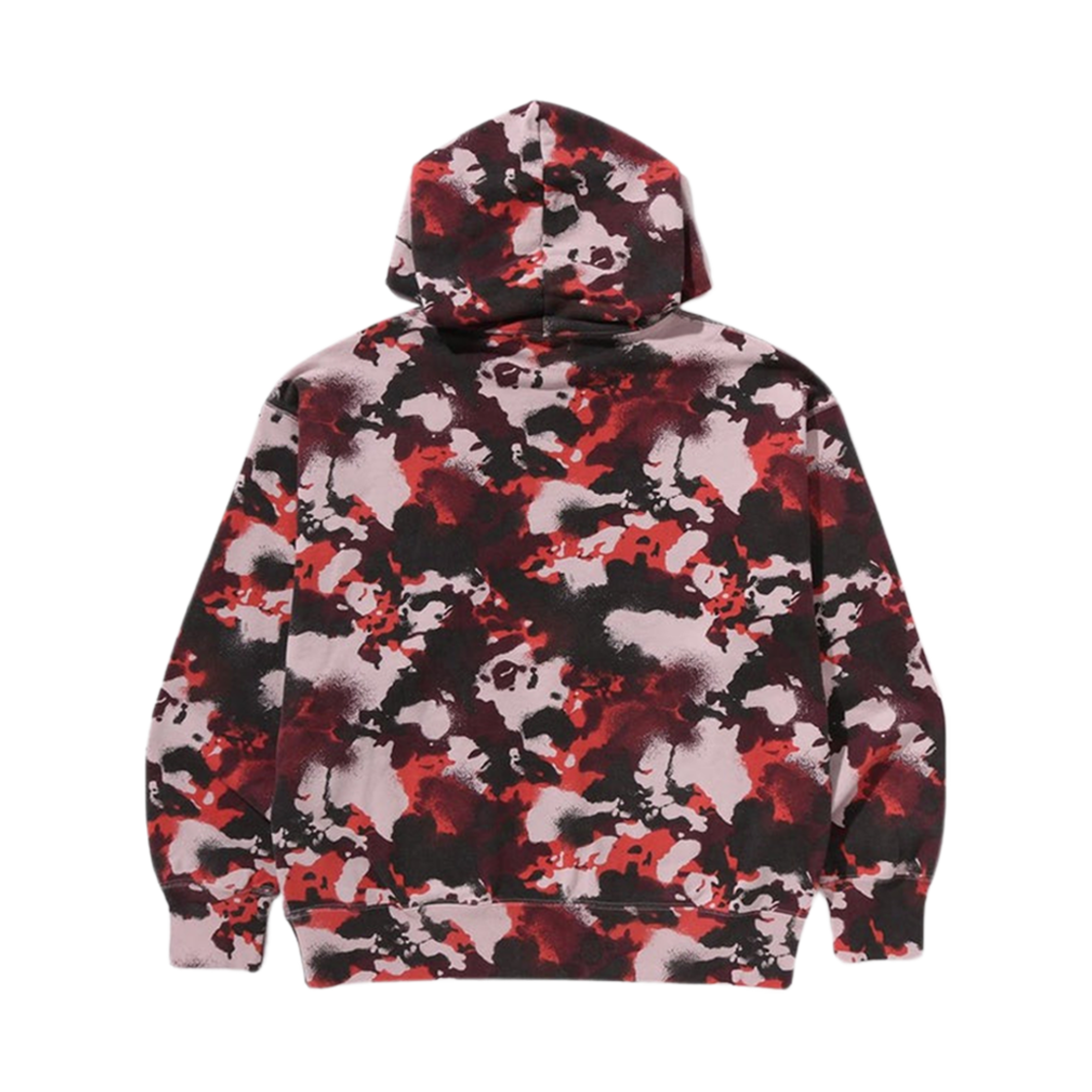 베이프 어 베이싱 에이프 맵 카모 릴렉스드 핏 풀오버 후드 레드(BAPE A Bathing Ape Map Camo Relaxed Fit Pullover Hoodie Red) - 2