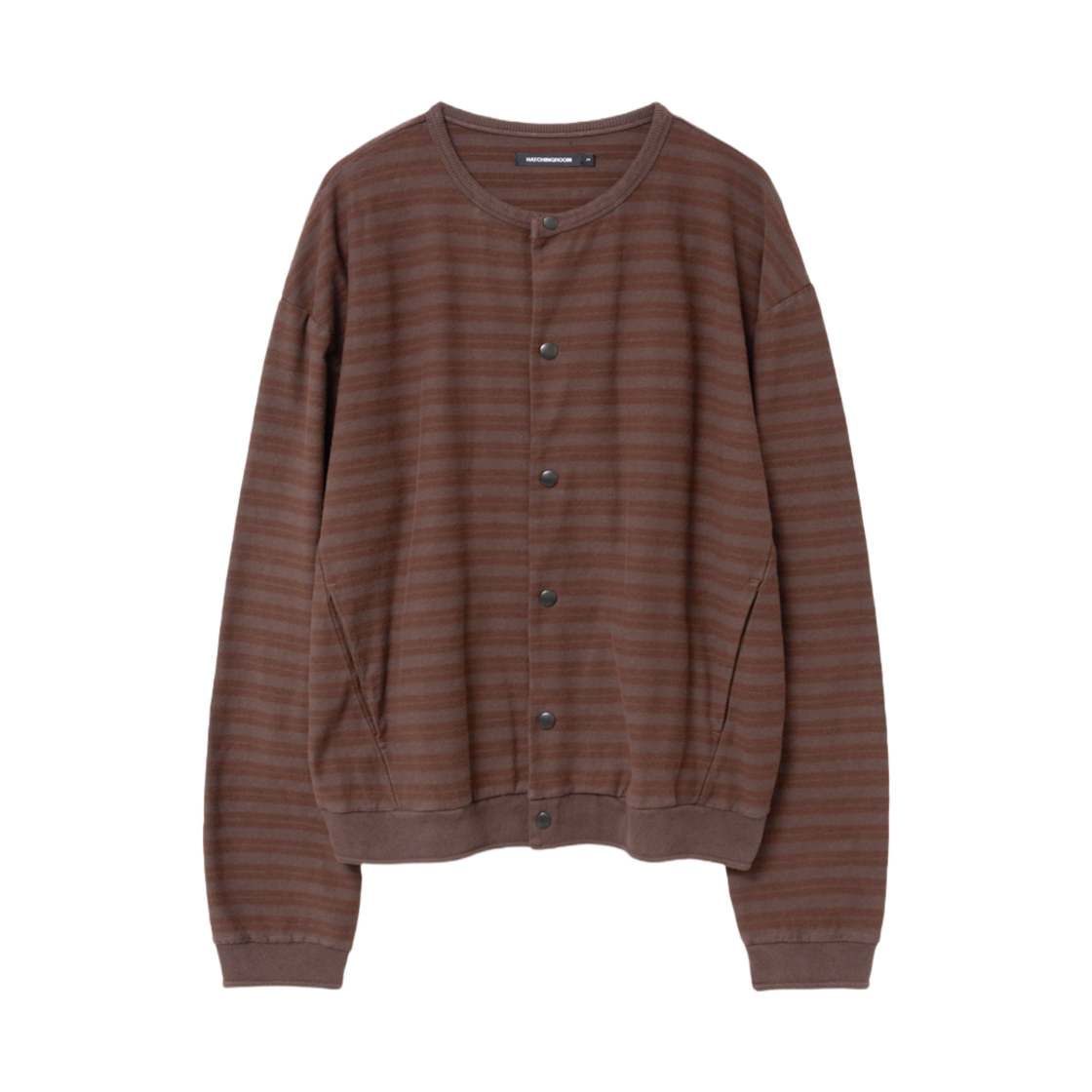 해칭룸 스트라이프 가디건 브라운 레드(Hatchingroom Stripe Cardigan Brown Red) - 1