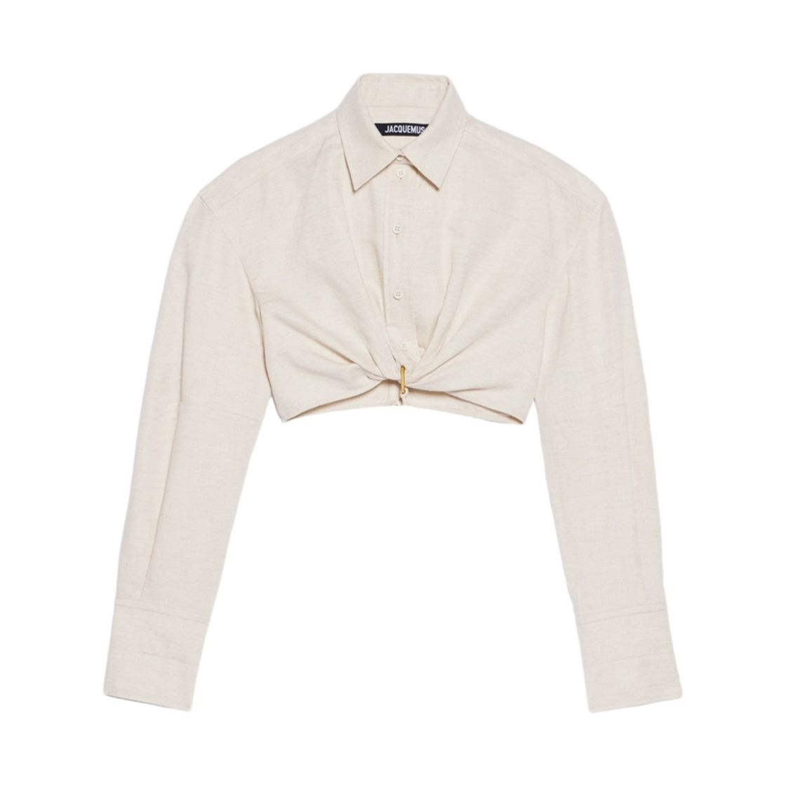 (W) 자크뮈스 라 슈미즈 플리다오 개더드 셔츠 라이트 베이지((W) Jacquemus La Chemise Plidao Gathered Shirt Light Beige) - 1