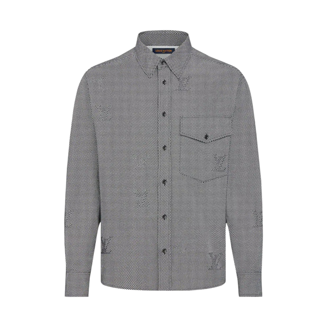 루이비통 x 니고 마이크로 다미에 LV 플란넬 셔츠 블랙
