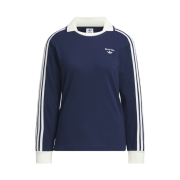 (W) Adidas Originals Retro Sports Sporty Club Long Sleeve T-Shirt Night Indigo - KR Sizing