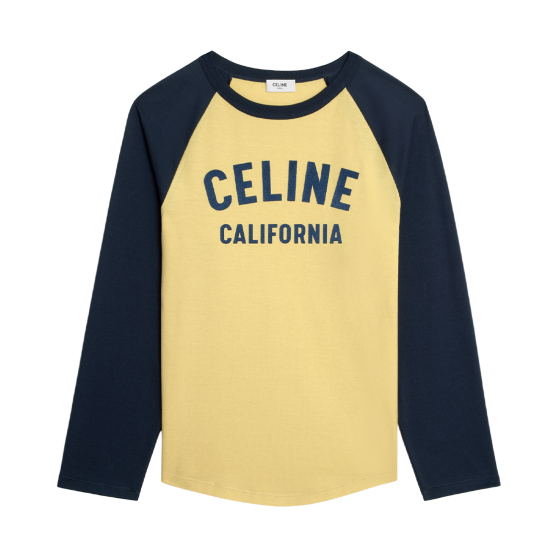(W) 셀린느 캘리포니아 70's 티셔츠 코튼 저지 레몬 파이 블루 뉘((W) Celine California 70's T-Shirt in Cotton Jersey Lemon Pie Bleu Nuit) - 1