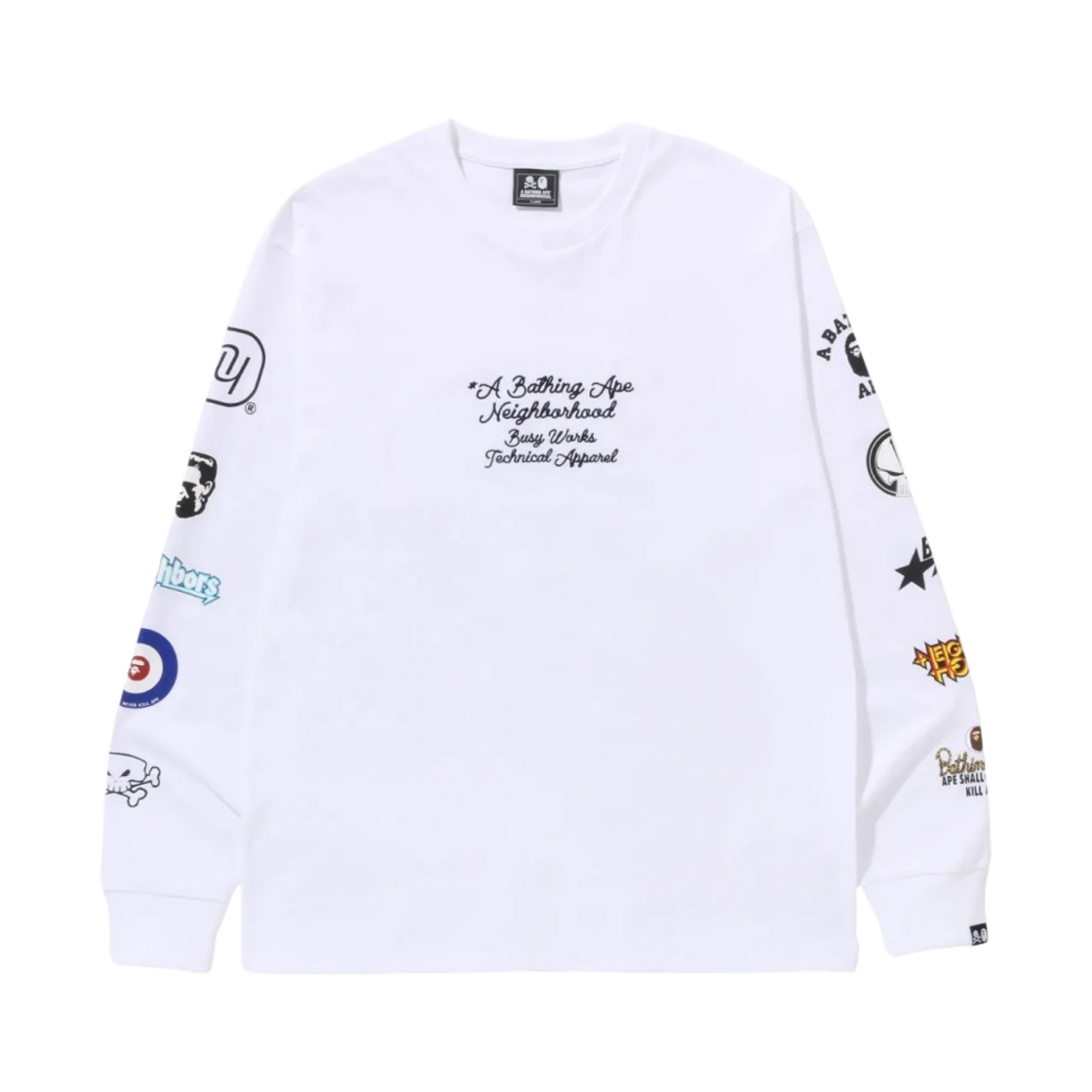 베이프 x 네이버후드 롱슬리브 티셔츠 화이트(BAPE x Neighborhood L/S T-Shirt White) - 1