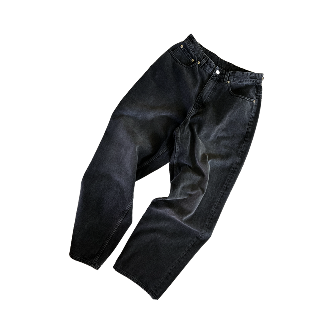템포러리 유니버스 와이드 릴렉스드 더 뉴진스 데님 블랙(Temporary Universe Wide Relaxed The New Jeans Denim Black)