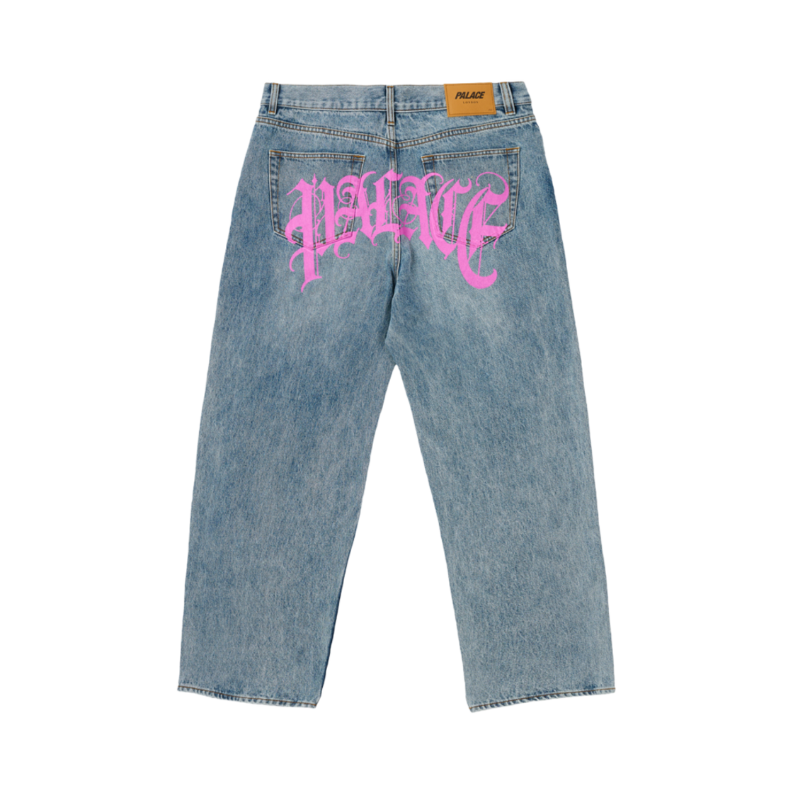 팔라스 EL 스크립트 P90 배기 진 스톤 워시 - 24FW(Palace EL Script P90 Baggy Jean Stone Wash - 24FW)