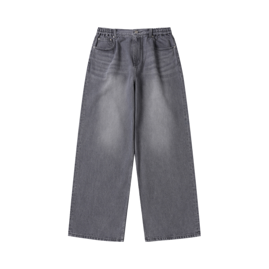 CWPAM25390GYL Customellow Wide Fit Banding Jeans Light Gray