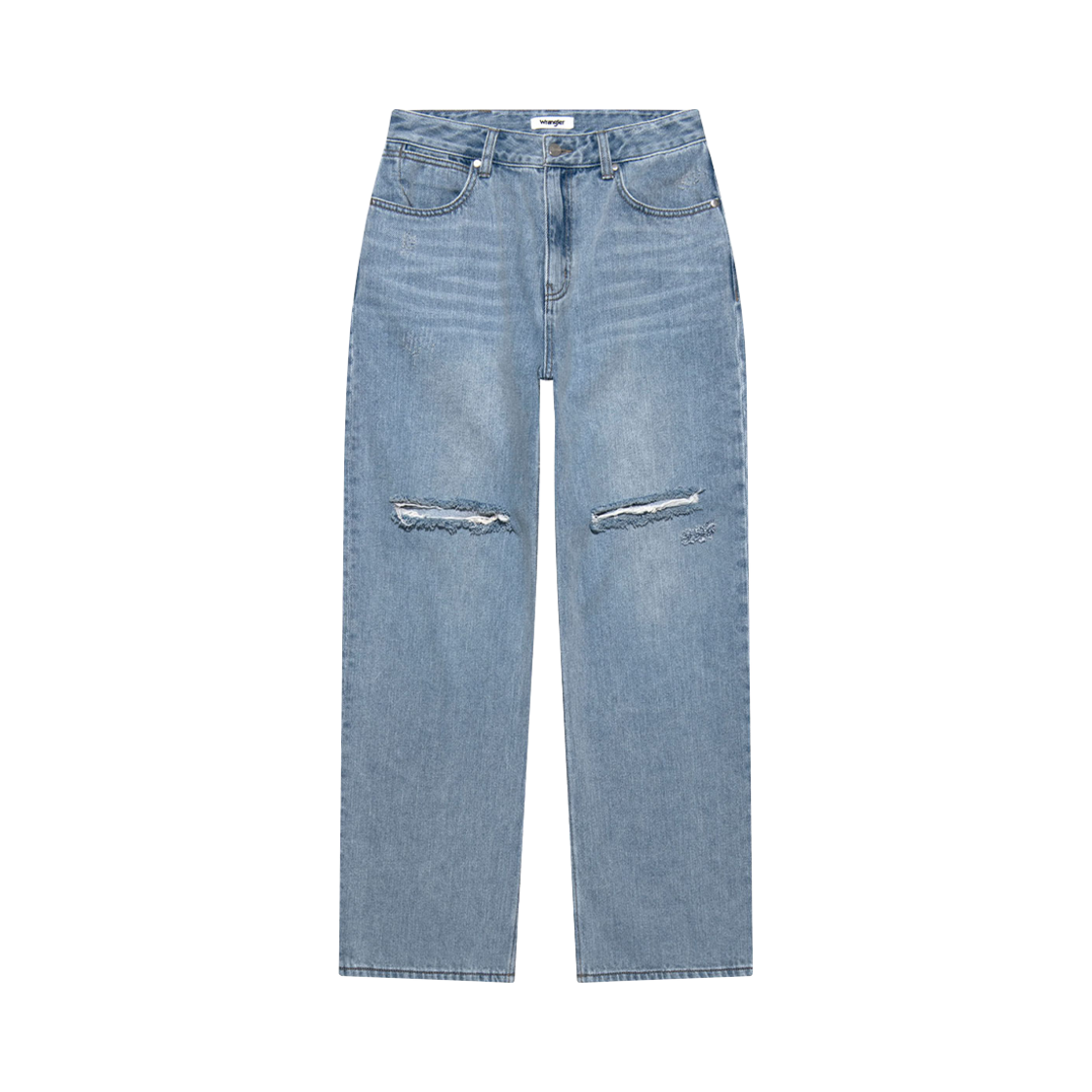 WR2502IP51IL Wrangler (W) Straight Fit Destroyed Denim Pants Indigo Light