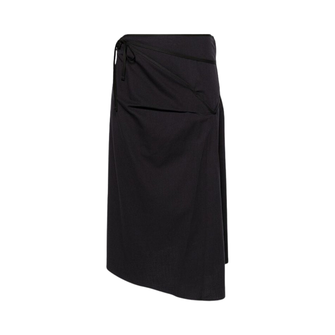 SK1022-LF1253-803 (W) Lemaire Asymmetrical Tied Skirt Midnignt Indigo