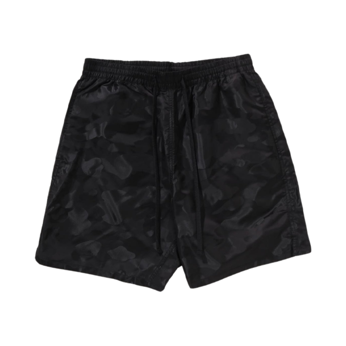 베이프 솔리드 카모 베이싱 에이프 로고 쇼츠 블랙(BAPE Solid Camo Bathing Ape Logo Shorts Black)