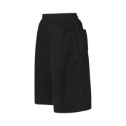 MJD Waffle Wide Carpenter Bermuda Pants Black