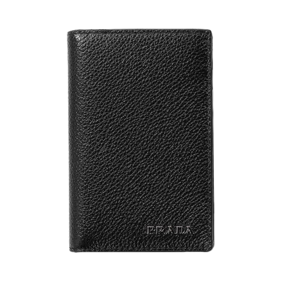 프라다 비텔로 로고 반지갑 블랙 발틱 블루(Prada Vitello Logo Bi-Fold Wallet Black Baltic Blue) - 1