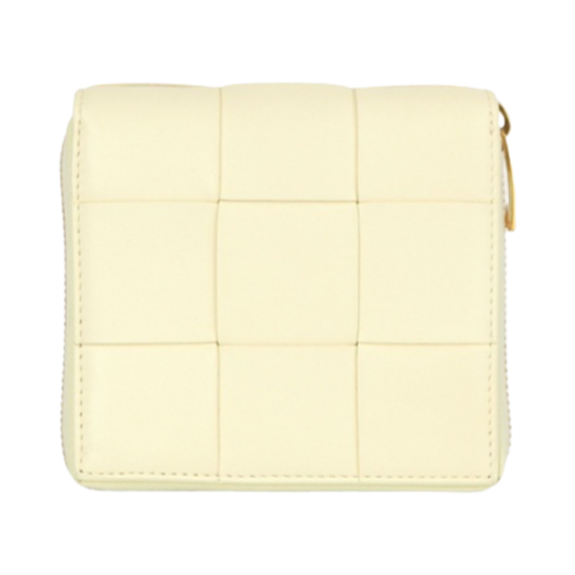 754467VCQC17117 Bottega Veneta Small Cassette Compact Zip Around Wallet Camomile