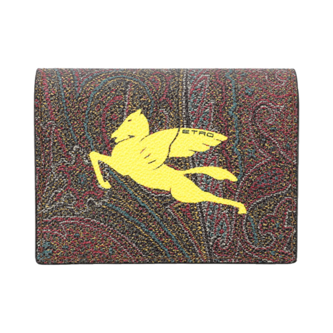 1I0032846700 Etro Paisley Pegaso Wallet Brown