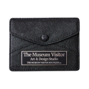 The Museum Visitor Metal Logo Card Wallet Black