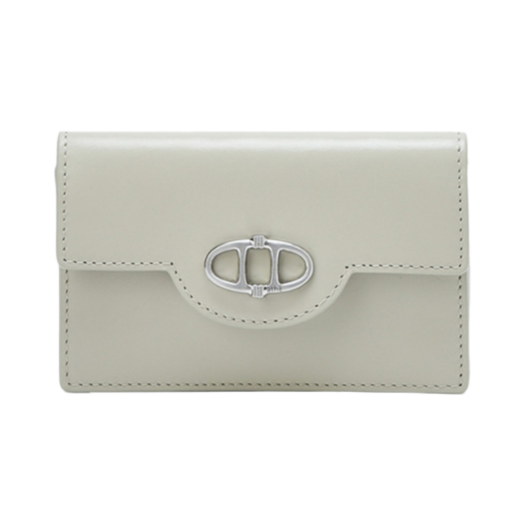 AAHO5E353K1 Athe Vanessabruno Bottalato Leather Card Wallet Light Khaki