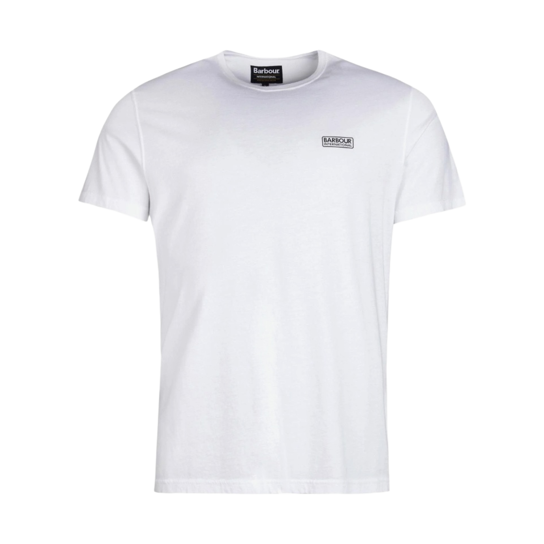 바버 인터네셔널 에센셜 스몰 로고 티셔츠 화이트(Barbour International Essential Small Logo T-Shirt White)