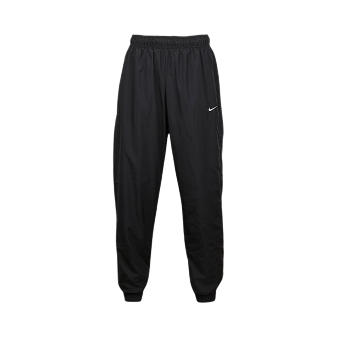 (W) 나이키 NSW 클래식 우븐 UV 미드라이즈 루즈 조거 블랙 화이트 - 아시아((W) Nike NSW Classic Woven UV Mid-Rise Loose Jogger Black White - Asia) - 1
