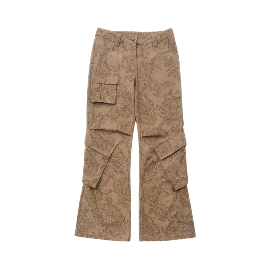 웻태그 카고 부츠컷 팬츠 페이즐리 브라운(WET TAG Cargo Boots Cut Pants Paisley Brown) - 1