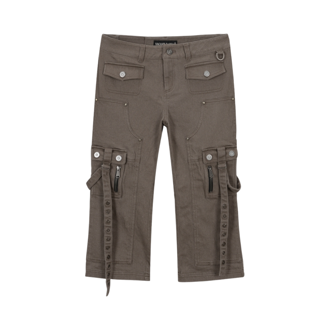 VAK251SS002BK10_12 Vacant Archive Piko Capri Pants Brown