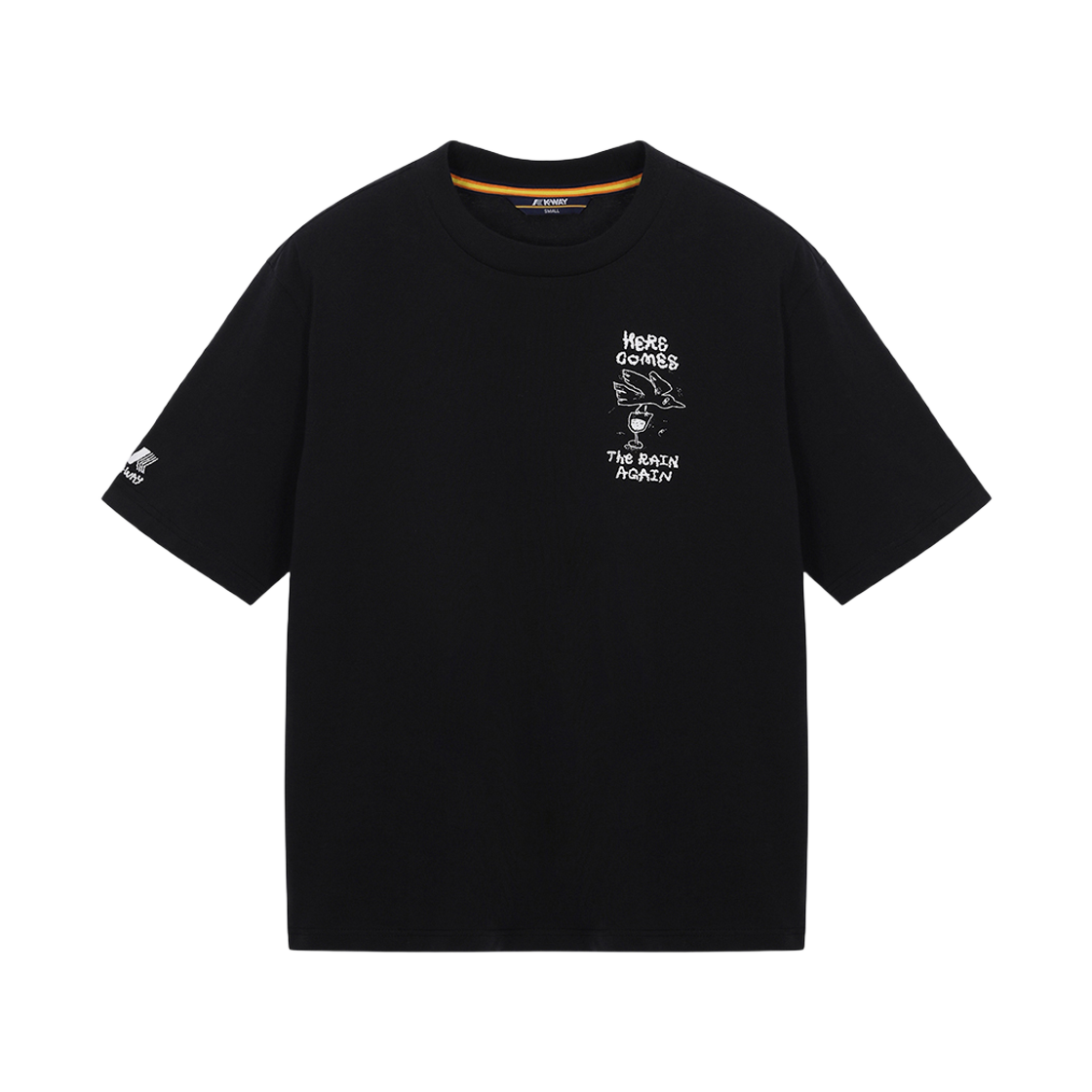 Y242BUT430BK1 K-Way x Chainchul Bird Graphic T-shirt Black