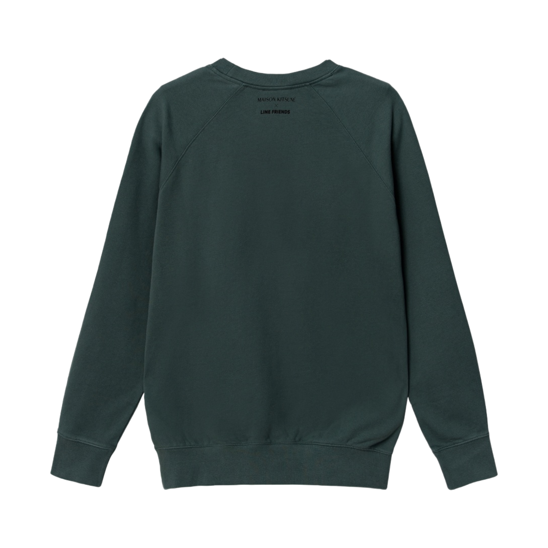 메종 키츠네 x 라인 프렌즈 페이스 프린트 스웨트셔츠 블루 그린(Maison Kitsune x Line Friends Face Print Sweatshirt Blue Green) - 2