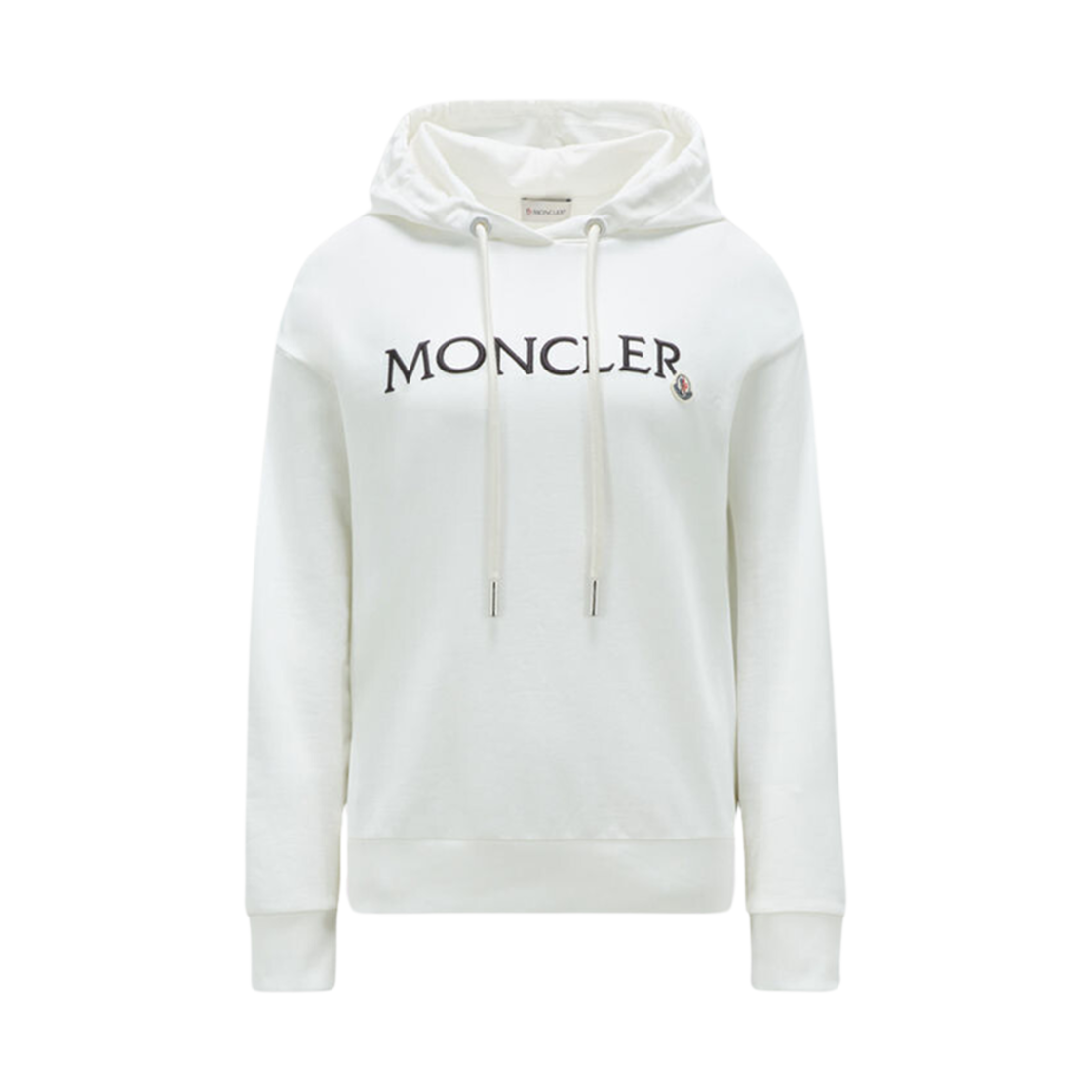 J1-093-8G00016-89A1K-037 (W) Moncler Embroidered Logo Hooded Sweatshirt White - 24FW