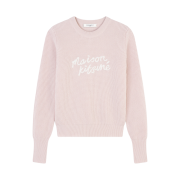 (W) Maison Kitsune Handwriting Comfort Jumper Pale Pink