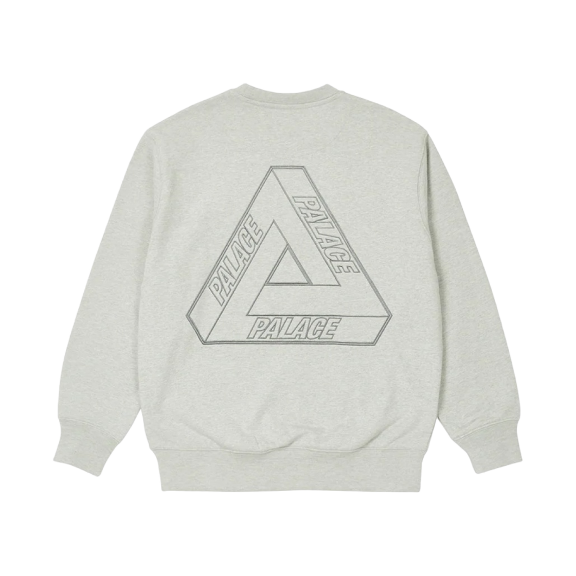 팔라스 트라이스티치 크루넥 라이트 그레이 말 - 22SS(Palace Tri-Stitch Crew Light Grey Marl - 22SS) - 1